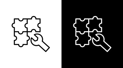 Collaboration Tools White Icon Set Design