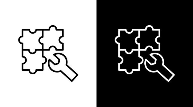 Collaboration Tools White Icon Set Design