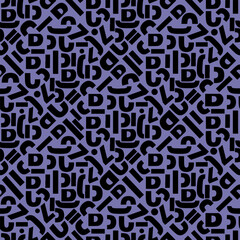 Abstract Pattern With Black Geometric Shapes for Modern Backgrounds and Textures
