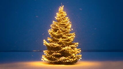 christmas tree on a blue background