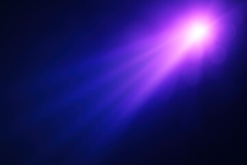 Obraz premium Purple glowing light beams on dark background, futuristic abstract lighting effect for digital design, technology, and media visuals
