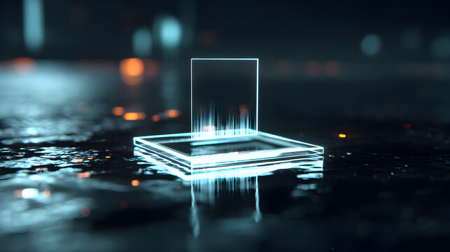 Data Visualization in a Neon Glow: A futuristic data visualization radiates with neon luminescence, standing prominently in a digitally created, sleek environment. The image blends tech and art.