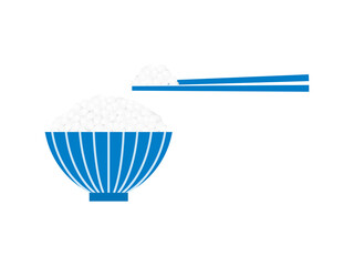 箸でご飯を食べるアイコン