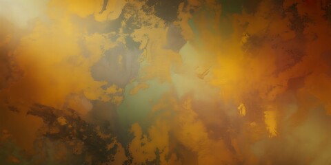 Abstract art unveils subtle brushstrokes in a captivating blend of gold and earth tones