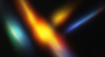 Vibrant streaks of light on a textured dark background