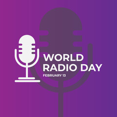 world radio day  microphone  vector illustration logo symbol background icon design