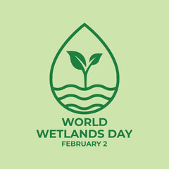 world wetland day  water  poster  banner  vector illustration logo symbol background icon design