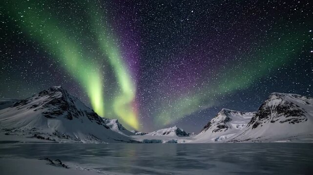 Emphasizing the vast, serene, and untouched wilderness under the spectacle, conveying a sense of profound natural beauty and cosmic wonder. natural grandeur