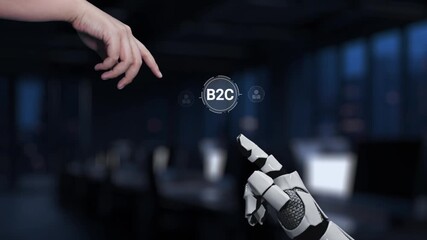 This image illustrates the concept of business to consumer connections, showcasing technology role in facilitating digital interactions and modern marketing strategies. Synapse - Powered by Adobe