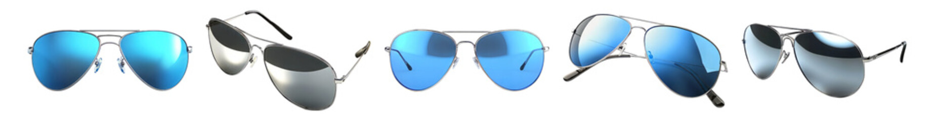 Stylish Collection of Modern Sunglasses for Outdoor Activities, Isolated on Transparent, white background