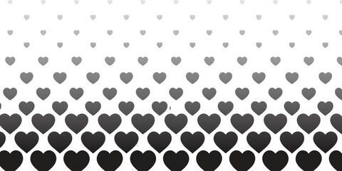 Heart pattern background with gradient effect seamless vector design for romantic themes suitable for Valentines Day and love-related projects