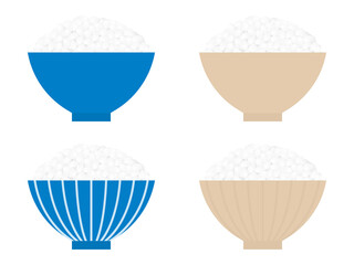 ご飯・茶碗アイコンセット