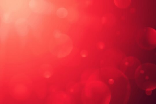 Generative AI abstract red gradient with bokeh light effects.