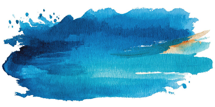 Blue watercolor splash