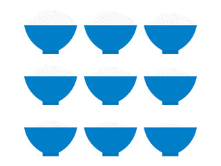 ご飯・茶碗アイコンセット