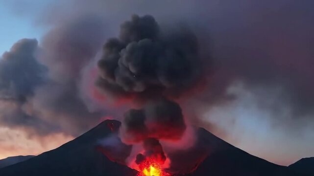 Subtle tremors and ground level perspective of steam vents (fumaroles) releasing gases, surrounded by unique mineral deposits and barren, alien like terrain.