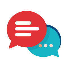 Business chat bubbles vector illustration isolated on a white background