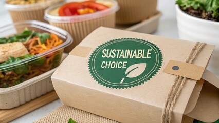 Eco friendly meal prep with sustainable packaging for environmentally conscious consumers wanting takeout food that aligns with green values and lifestyle choices