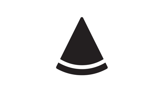 Minimalist party hat icon simple flat vector design element isolated on white background