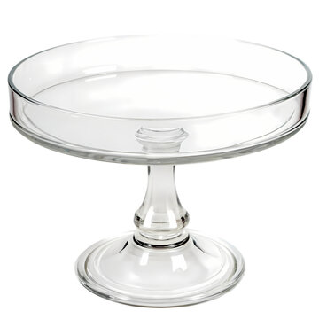 Elegant clear glass cake stand for desserts