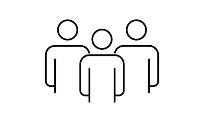 Team outline icon isolated on transparent background. vector illustration. EPS 10
