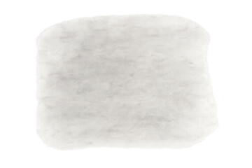 White fluffy sheepskin rug texture, soft wool carpet furnishing isolated on transparent background