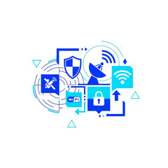 Abstract Data Protection and Wireless Communication Network Concept