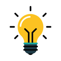 Light bulb idea vector illustration isolated on a white background
