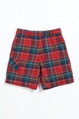Red Plaid Short