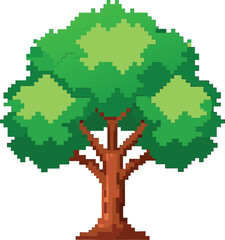 Pixel art style tree