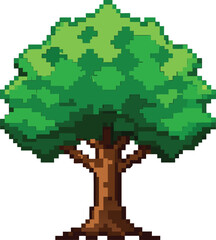 Pixel art style tree