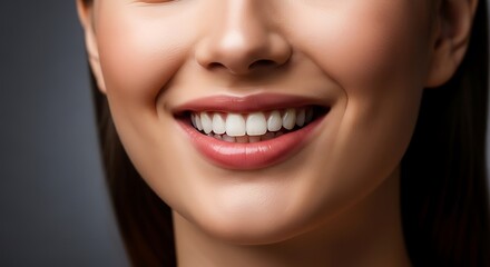 Radiant Smile Close-Up of Healthy Teeth and Lips
