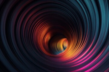 Vibrant spiral tunnel forming abstract light vortex background