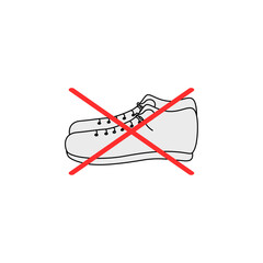 icon prohibits wearing shoes