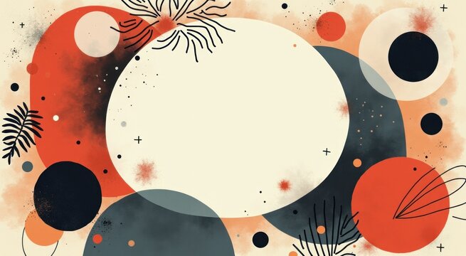 Painting with a circle in the middle greeting card