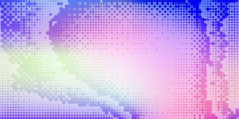 Obraz premium Background with pixel pattern and abstract texture. Blue and purple bitmap art featuring soft gradation and digital game-like aesthetic Eps10