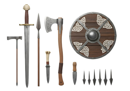 medieval Vikings swords and sword