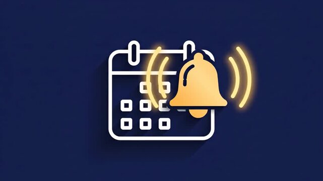 Timely Invoice Reminder Calendar Notification Bell Animation