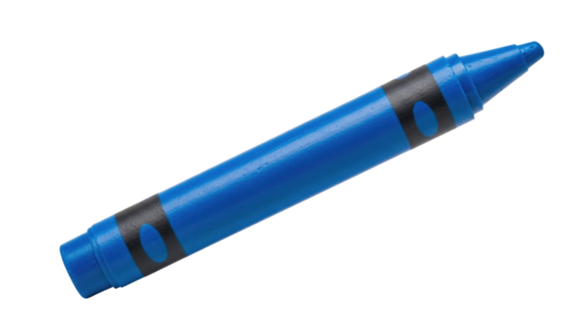 Blue crayon transparent background cutout png