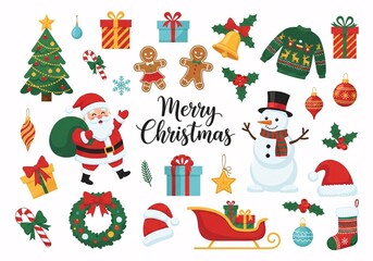 Fototapeta premium Festive Christmas Elements Collection