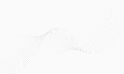 Minimal White Abstract Wave Lines Background Design