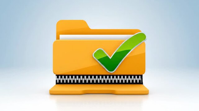 Efficient Zip File Data Compression Archive Animation