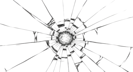 Cracked glass texture transparent background cutout png