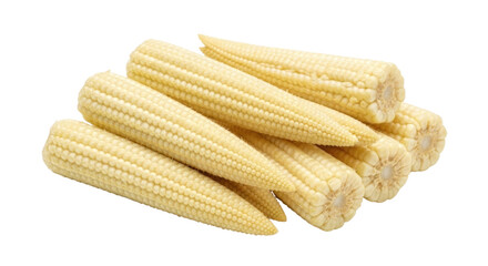 Baby corn pile transparent background cutout png