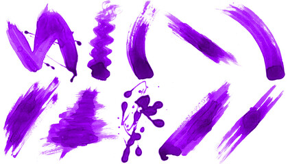 Modèle de traits de peinture violets.