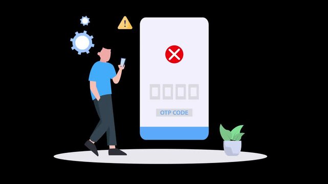 Login & Password Error Illustration Animation