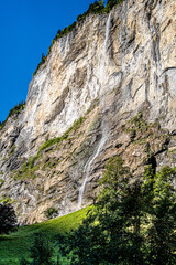 waterfall in the mountains of Switzerland
