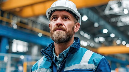 construction worker in warehouse