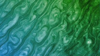 Obraz premium Abstract Green and Blue Swirling Liquid Marble Texture Background.
