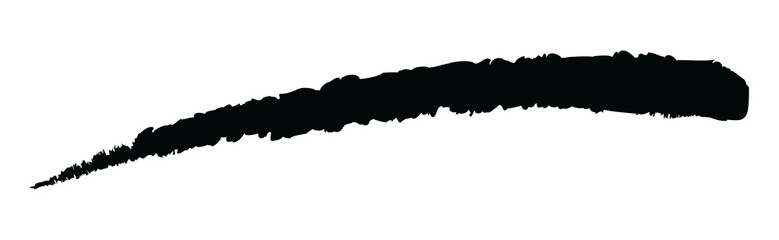 Doodle emphasis line brush grunge underline shape design element.